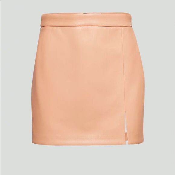 NWT Aritzia Wilfred Tempest / Patio Vegan Leather Mini Skirt - Picture 7 of 9